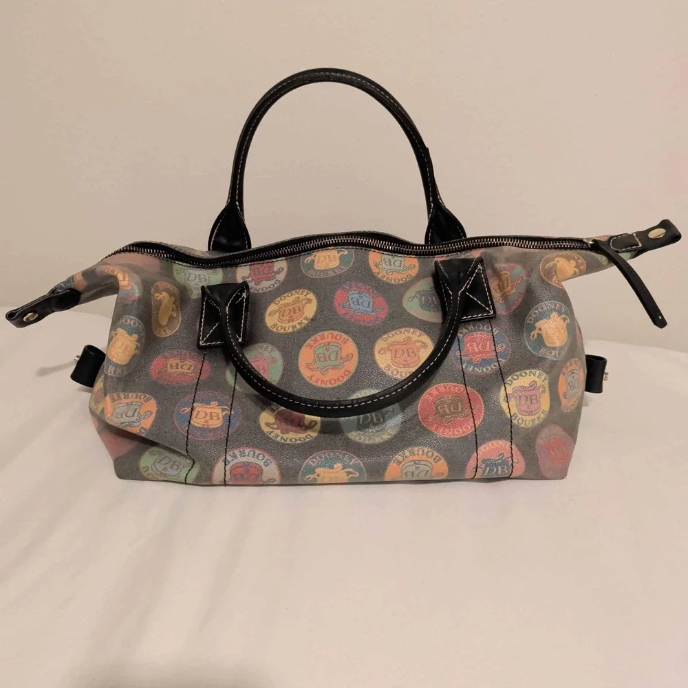 Dooney & Bourke Medallion Print Canvas/Leather Large‎ Satchel